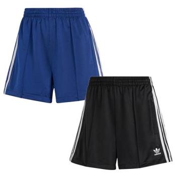 Adidas 短褲 女裝 拉鍊口袋 寬鬆 藍/黑【運動世界】IP2958/IU2425