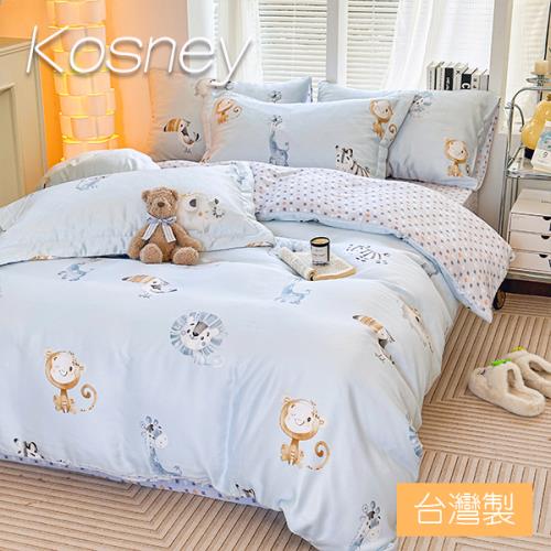KOSNEY  頑皮世界  雙人100%天絲TENCEL四件式兩用被床包組-網台灣製