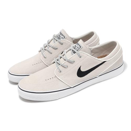 Nike 滑板鞋 SB Zoom Janoski OG+ 男鞋 女鞋 米白 黑 麂皮 運動鞋 休閒鞋 FD6757-100