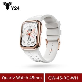 【Y24】 Quartz Watch 45mm 石英錶芯手錶 QW-45-RG-WH 白/玫瑰金 (不含錶殼)