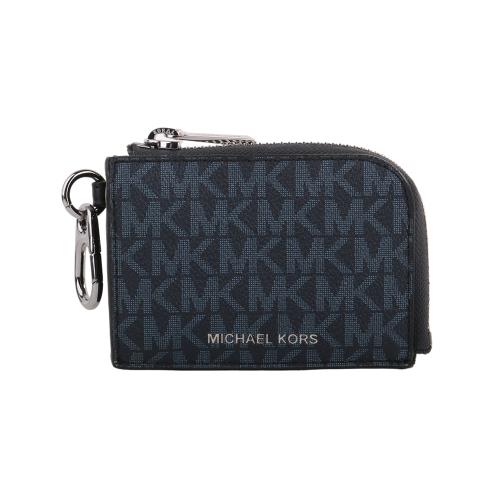 MICHAEL KORS - 金屬MK大吊飾方型卡夾/零錢包(海軍藍)