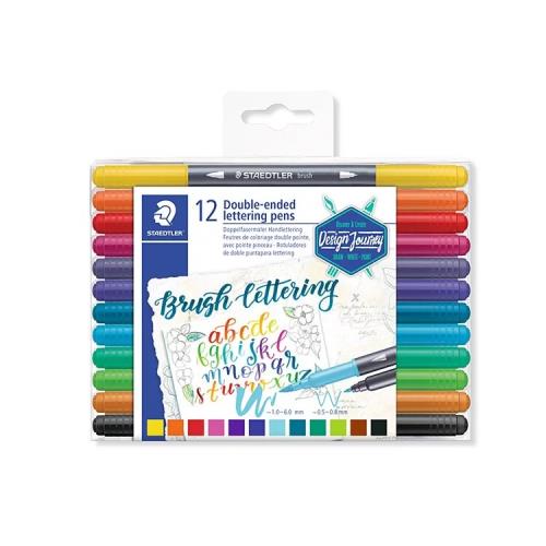【STAEDTLER 施德樓】設計家雙頭書法筆12色組 MS3004 TB12