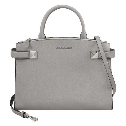 【展示福利品】MICHAEL KORS KARLA 鉚釘手提大款兩用包.灰