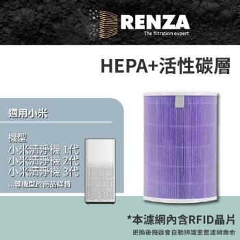 適用 Xiaomi 小米 1代 2代 3代 2S Pro 空氣清淨機 替代 抗菌版 HEPA+活性碳二合一濾網 濾芯