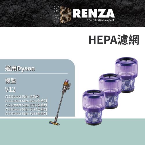 適用 Dyson 戴森 V12 吸塵器 替代 971517-01 HEPA濾網 濾芯 3入組