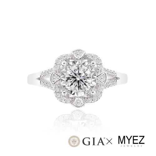 MYEZ  GIA 50分 F color 天然真鑽 PT950 鉑金鑽戒 女戒 婚戒  溫雅