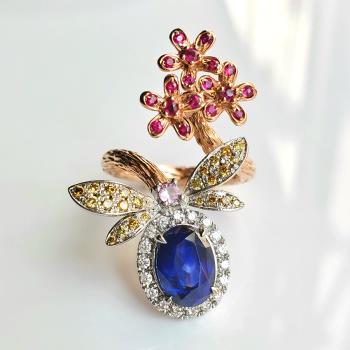 【Maven行家珠寶－幸福能量】GRS皇家藍藍寶石3.78克拉戒指