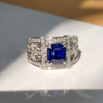 【Maven行家珠寶－幸福能量】GRS皇家藍藍寶石3.99克拉戒指