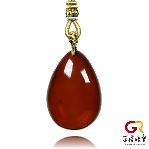  【正佳珠寶】 琥珀血珀 全淨體血珀水滴 15.6g 琥珀血珀吊墜｜可調式特製棉繩