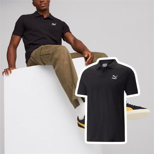 Puma 短袖 Classics Polo Shirt 男款 黑 白 純棉 POLO衫 短T 棉T 53806601
