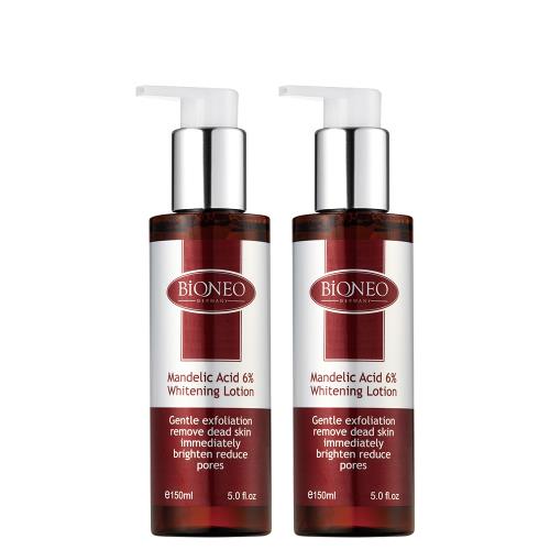 【Bioneo 德國百妮】杏仁酸6%亮白精華水150mlX2(抗痘 調理 煥白 搭配杏仁酸精華液效果加乘)