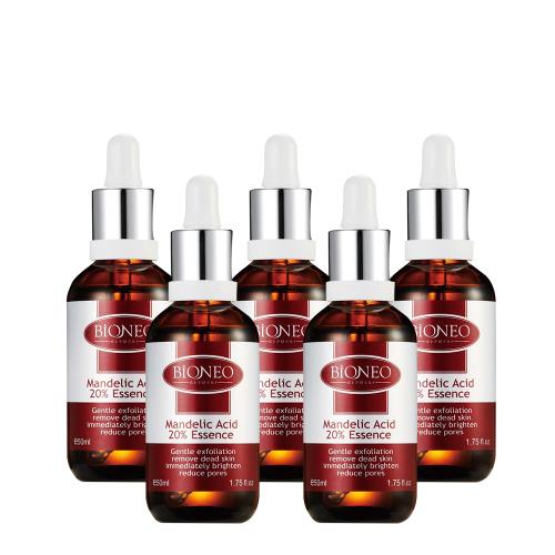 【Bioneo 德國百妮】杏仁酸20%美白元素精華液 50mlX5(藥局暢銷20年 溫和 亮白 臉部保養  大容量)