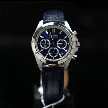 SEIKO 精工 SPIRIT系列 SBTR019 日本國內販售款 熊貓 三眼計時 皮革錶帶 石英 男士