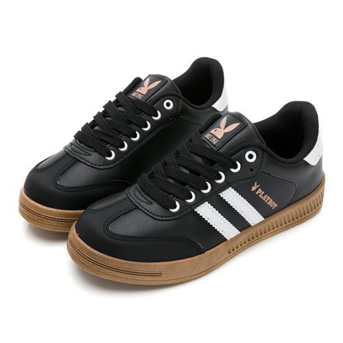 【PLAYBOY】經典兔兔德訓鞋-PY0011黑白