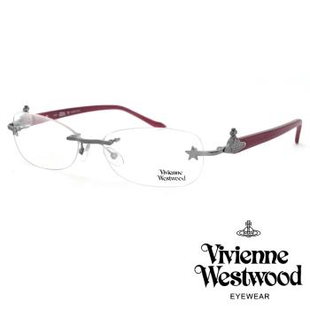 【Vivienne Westwood】經典土星設計光學鏡框(紫 VW12204)