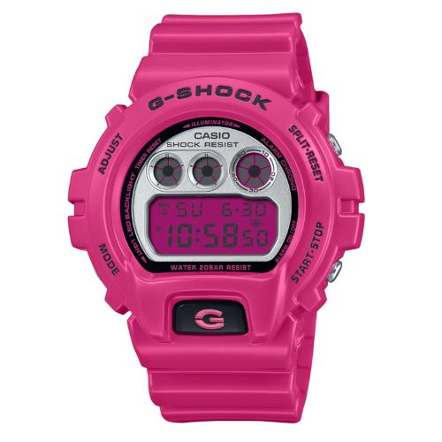 【CASIO 卡西歐】G-SHOCK  經典系列 運動電子錶 粉 DW-6900RCS-4_50mm