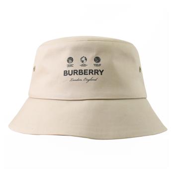 BURBERRY 8063900 經典品牌LOGO棉質漁夫帽.卡其