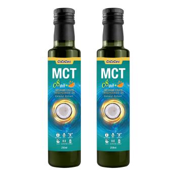 【CoCoCare】中鏈MCT油 Super C8/250ml二入組 柑橘風味 (100%源自椰子油/原裝進口)