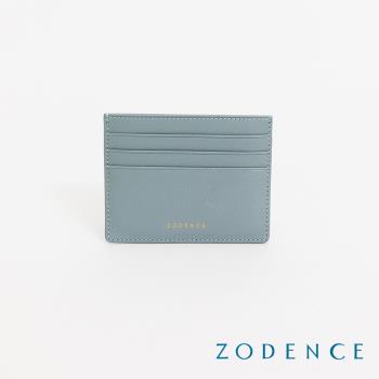 【ZODENCE 佐登司】LIZ進口牛皮輕薄卡片夾(幽藍)