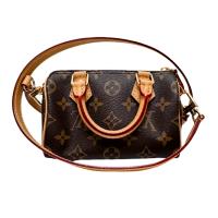 【Louis Vuitton】M81085 - LV 經典Nano Speedy 迷你版斜背包/肩背包 ( 棕色 )