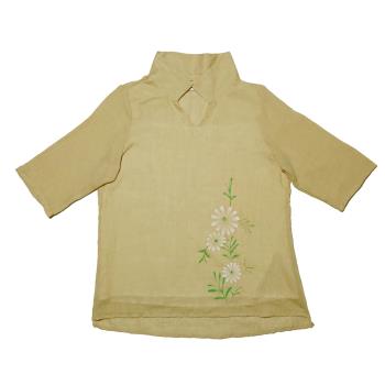 蘭陵花絲皺雙層棉質上衣(型)