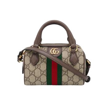 Gucci Ophidia GG Mini Speedy 帆布二用包(781490-棕)