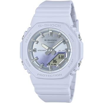 CASIO G-SHOCK 閃耀夏季八角造型計時錶/粉藍/GMA-P2100SG-2A