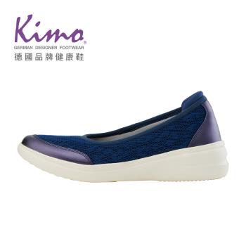 Kimo 透氣網布舒適彈力休閒娃娃鞋 女鞋 (靛藍色 KBDSF071596)