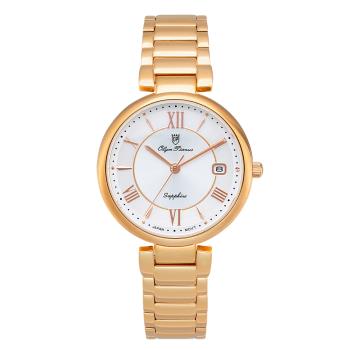 【Olym Pianus 奧柏】 粉红星辰時尚女性腕錶 (2213R)