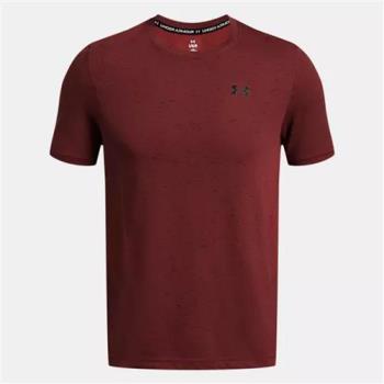 Under Armour UA 短袖上衣 男裝 排汗 歐規 暗紅【運動世界】1382801-688