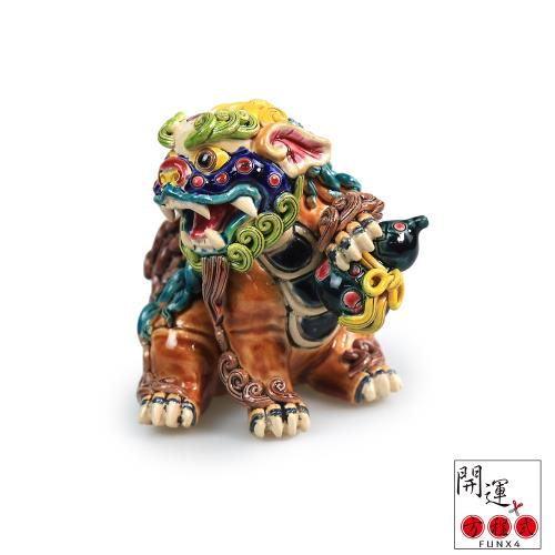 開運方程式-台灣交趾陶笑口獅如意葫蘆(台灣名師交趾陶NO.273-7 開運