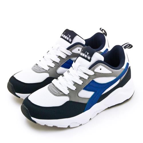 【DIADORA】男 迪亞多那 運動生活時尚潮流復古慢跑鞋 回到未來系列 白藍灰 73295