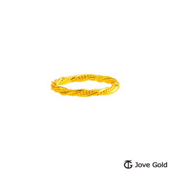 JoveGold漾金飾 似水流年黃金戒指-固定圍