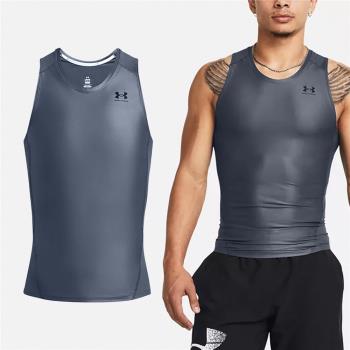 Under Armour 背心 HG Iso-Chill Tank Top 男款 灰 黑 吸汗 快乾 運動 籃球 UA 1365225025