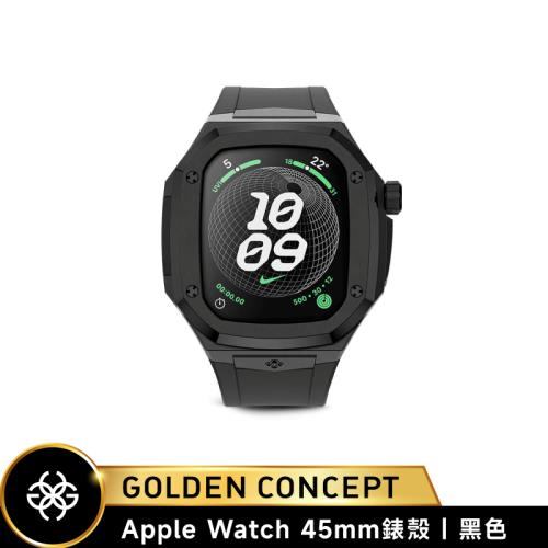 【Golden Concept】Apple Watch 45mm錶殼 黑錶框 黑橡膠錶帶 WC-SPIII45-BK-BK