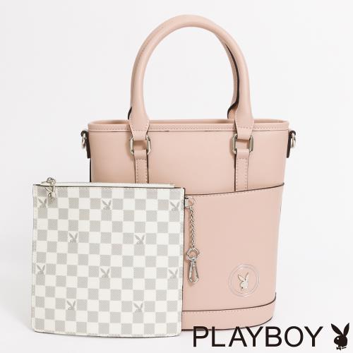 PLAYBOY - 水桶包附長背帶 Twilight系列 - 粉色