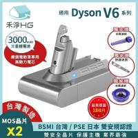 【禾淨家用HG】Dyson V6 DC6300  3000mAh 副廠吸塵器配件 鋰電池(超值組)