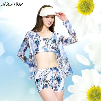 【梅林品牌】 流行大女三件式短版背心泳裝 NO.M34218