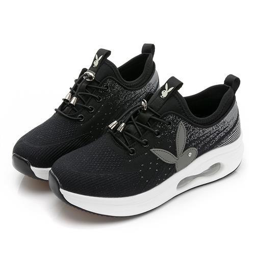 【PLAYBOY】質感星空減壓氣墊休閒鞋-PY0032黑