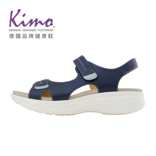 Kimo 修飾設計羊皮魔鬼氈休閒涼鞋 女鞋 (紺青色 KBDSF147076)