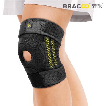 美國Bracoo奔酷 雙支撐透氣親膚可調護膝(KP32)黑