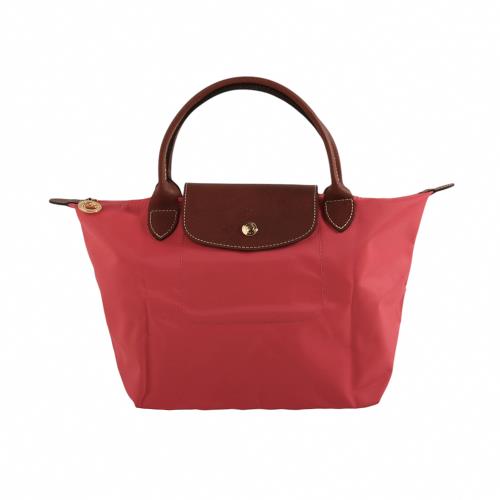 LONGCHAMP -  LE PLIAGE 短把尼龍折疊水餃包/蜜桃粉S