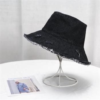 【巴黎精品】漁夫帽遮陽帽-水洗刷色刷邊漁夫女帽子3色a1eh20