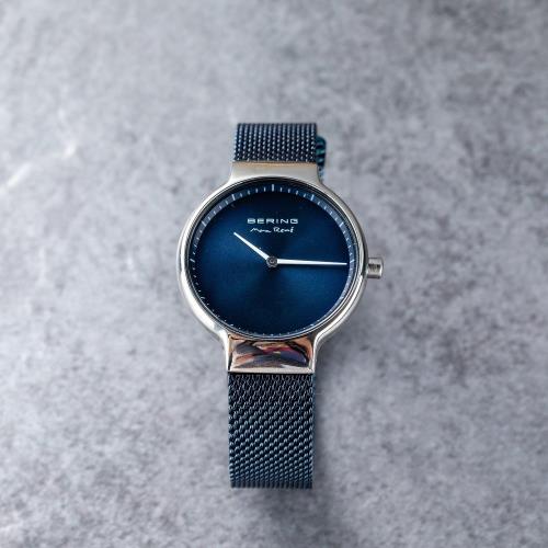 BERING 丹麥國寶 MAX RENE設計師聯名限量時尚錶款/31mm-藍-15531-307