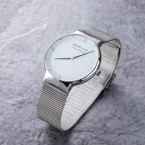 BERING 丹麥國寶 MAX RENE設計師聯名限量時尚錶款/31mm-銀-15531-004銀