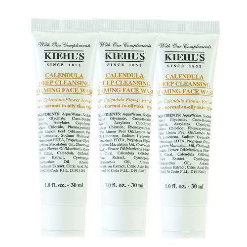 KIEHLS契爾氏 金盞花植物精華潔面泡泡凝露30ml*3 (正統公司貨)
