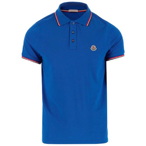 【MONCLER】男款 品牌LOGO 短袖POLO衫-藍色 (S號、L號、XL號、XXL號) 8A7030084556 793