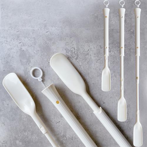 三段可伸縮長柄鞋拔 鞋拔子 穿鞋器 穿鞋輔助