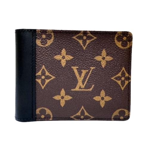 【Louis Vuitton】Multiple 帆布對折短夾 棕色/黑色 - M69408