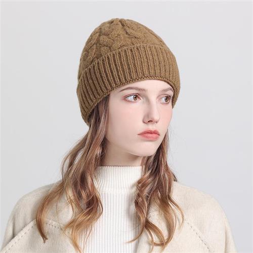 【米蘭精品】羊毛毛帽針織帽-麻花護耳套頭保暖男女配件6色74hl10